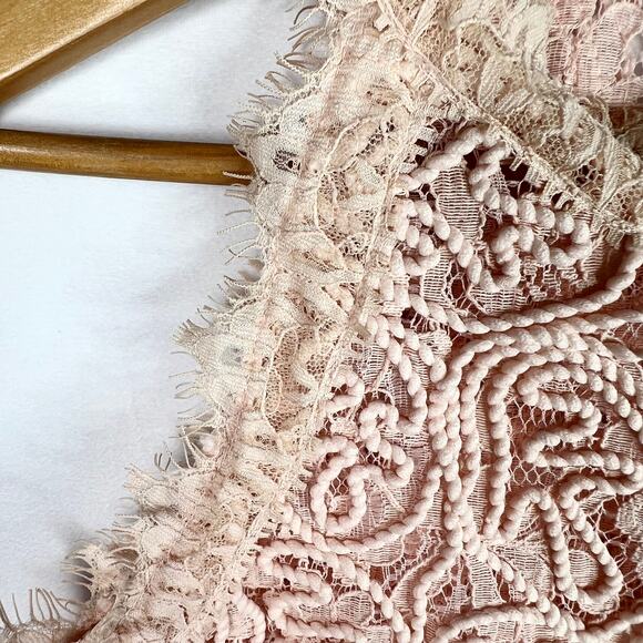 Sans Souci Pink Crochet Lace Tank Top XS/SM - Picture 3 of 7